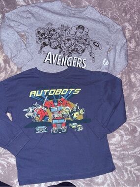 GAP Avengers Gray & Autobots Navy Long-Sleeve